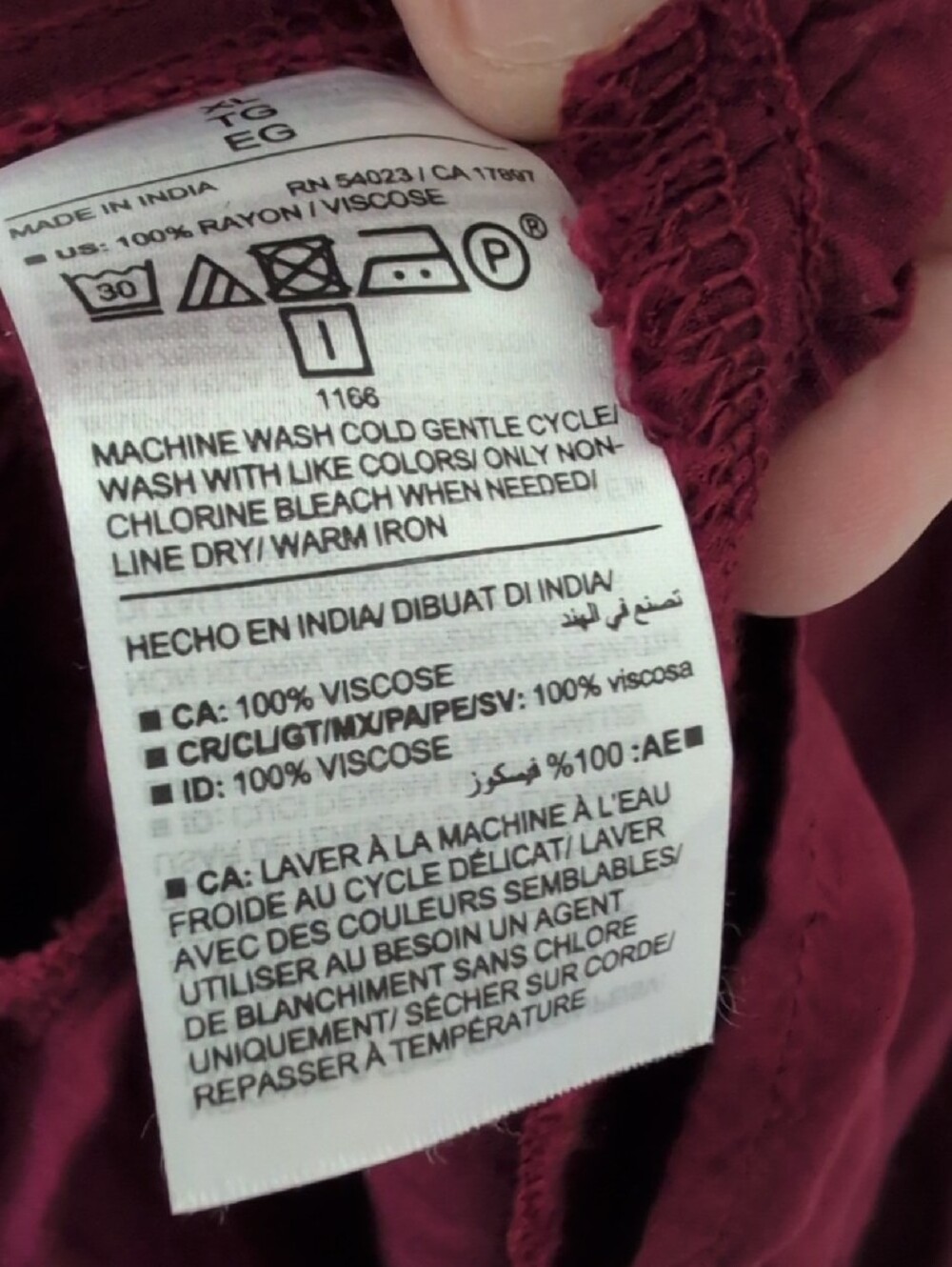 New Old Navy Wine Burgundy Ruffle Midi Short Sleeve Dress Elastic Waist Sz XL - Picture 7 of 7